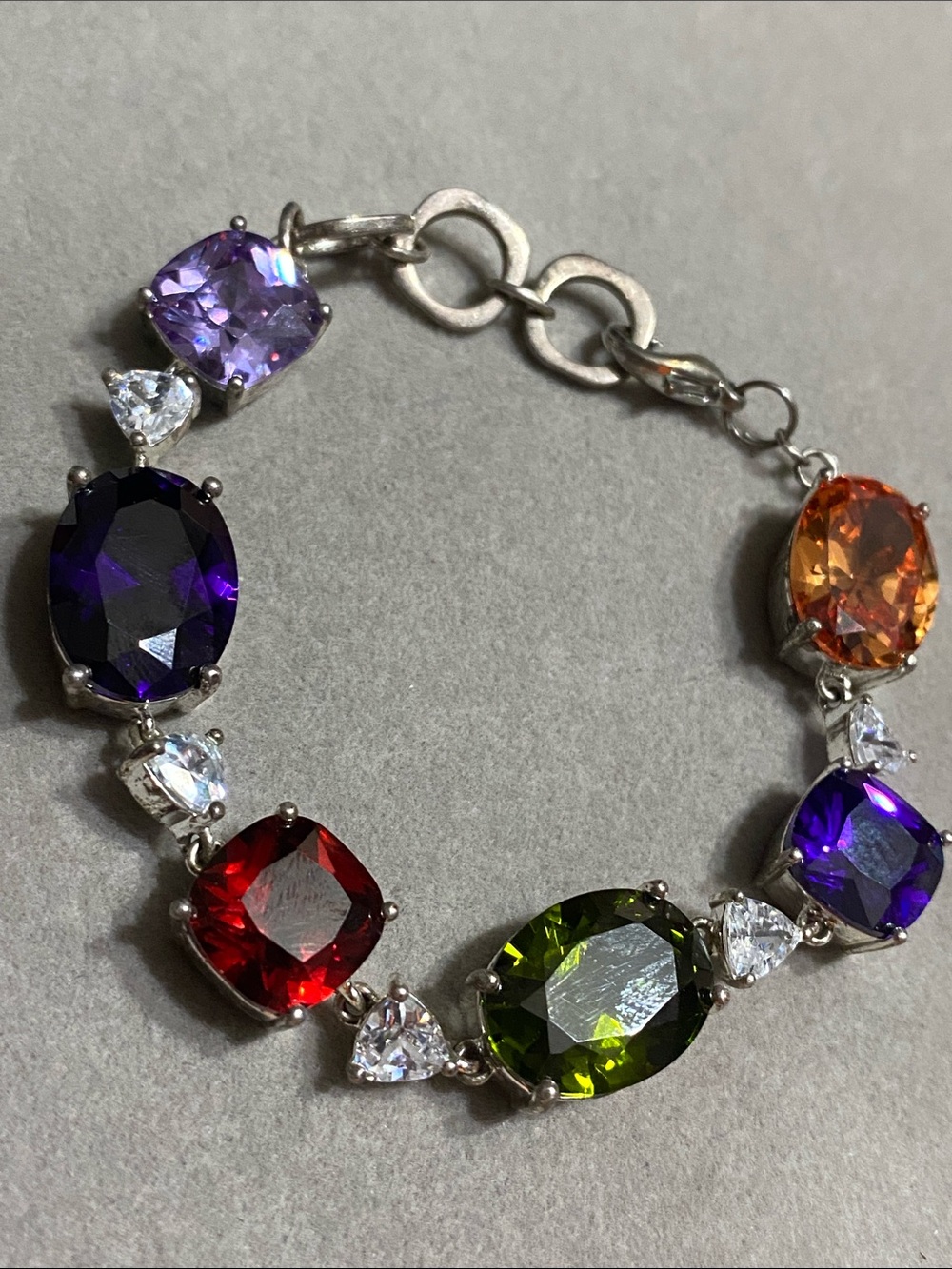 Multicolor Crystal Statement Bracelet